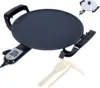 Ethiopian Injera, Somalian Anjero, Crepe, Lefse, Mogogo, Mitad, Pancake Teff Maker - Adjustable Digital Heat Control - Non-Stack 1