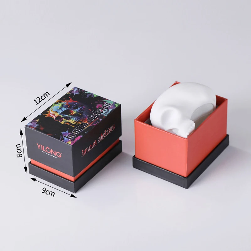 

Силиконовая тренировочная модель для татуировок, расходные материалы для татуировок, череп, силиконовая форма для практики, кожаный инструмент для практики татуировки и красоты, с перекрестными краями