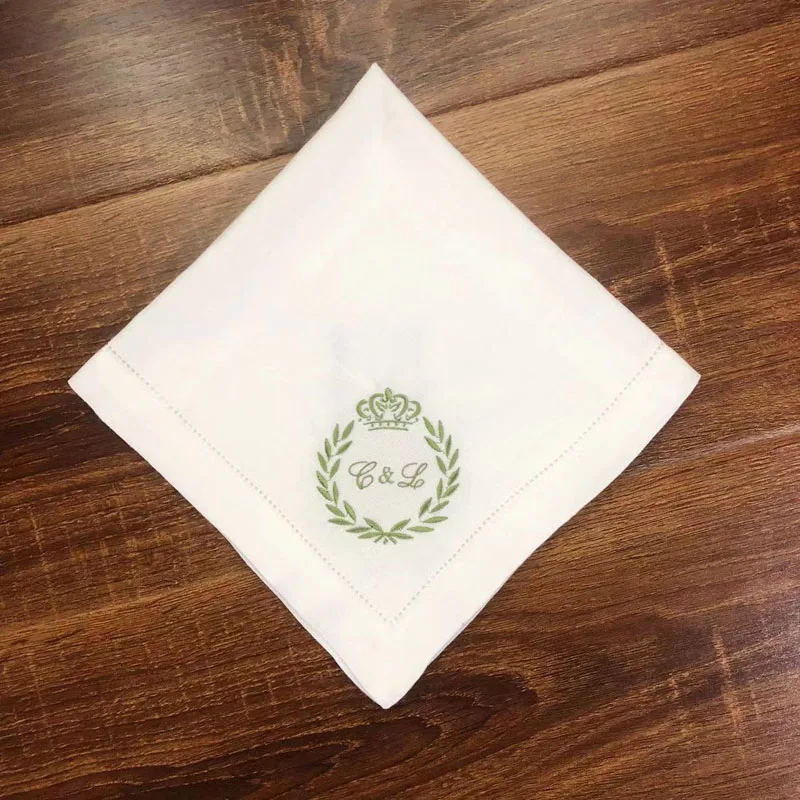 Personalized Monogram and Customization Cotton and Linen Napkins Wedding Party 1Piece