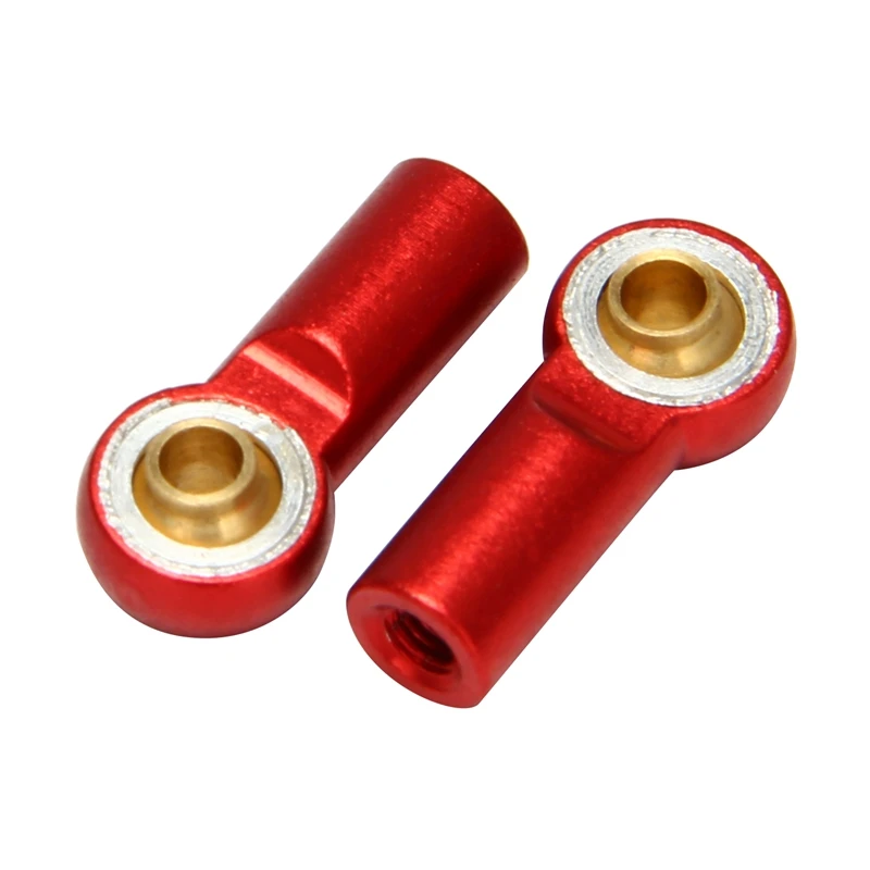 10Pcs M3 Ball Joint Link Bar Rod Seals Ball Head Tie Rod End For 1/10 Rc Truck Car Truck Buggy Red