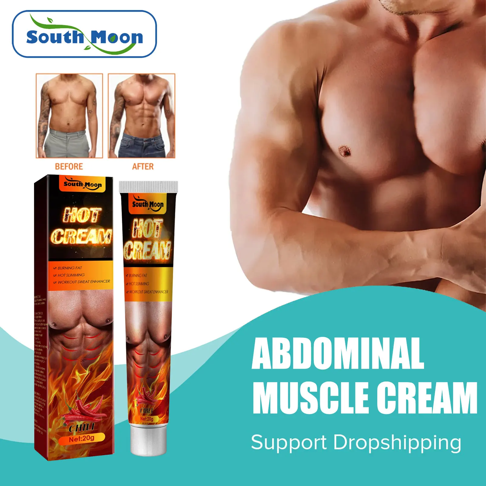 Abdominal Muscle Cream Weight Loss Fat Burning Tightening Belly Increase Muscles Shaping Remove Cellulite Fast Slimming Cream