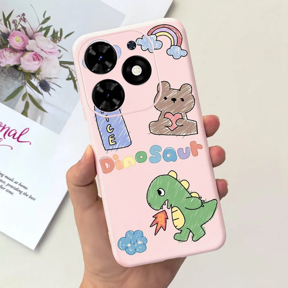 Sunflower Pattern Soft Silicone TPU Jelly Phone Case - Fashionable Protective Bumper Cover