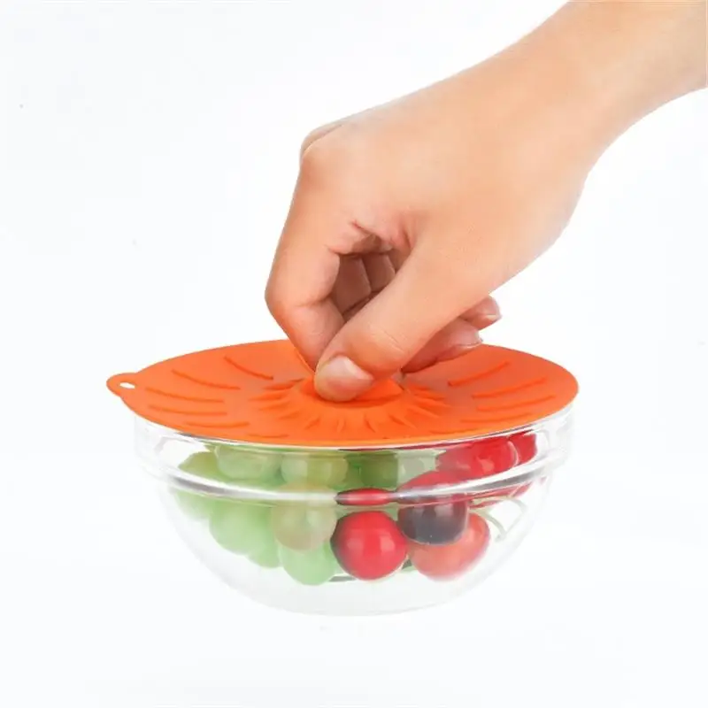 5pcs Environment-friendly Preservation Cover Food Ftorage Can Be Used For Refrigerators Microwave Ovens Spill Proof