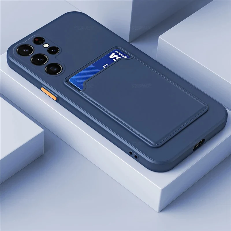 Silicone Card Holder Wallet Pocket Phone Case – Soft and Durable Protection Cover