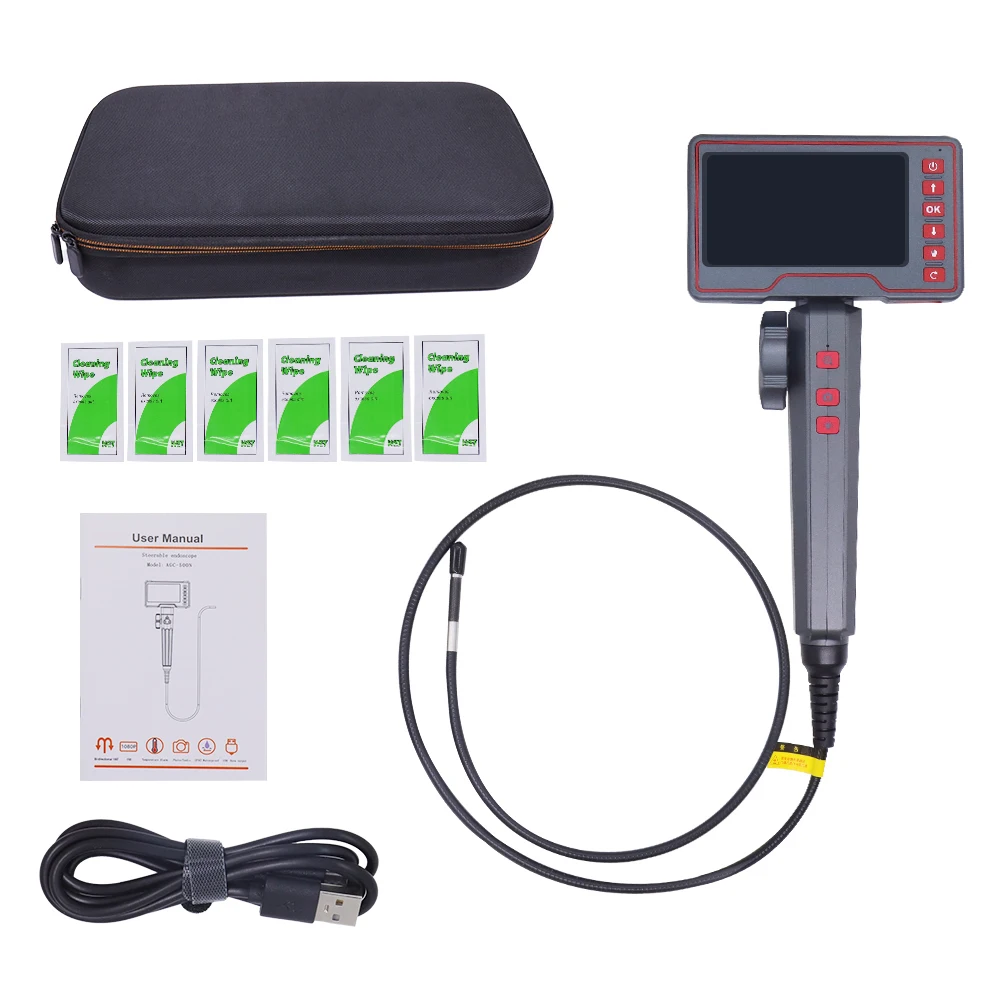 WDLUCKY 3.9mm 5inches Rotatable 360Degree Endoscope Mini Camera Borescope Waterproof IP67 6 LED Car Inspection Camera 6