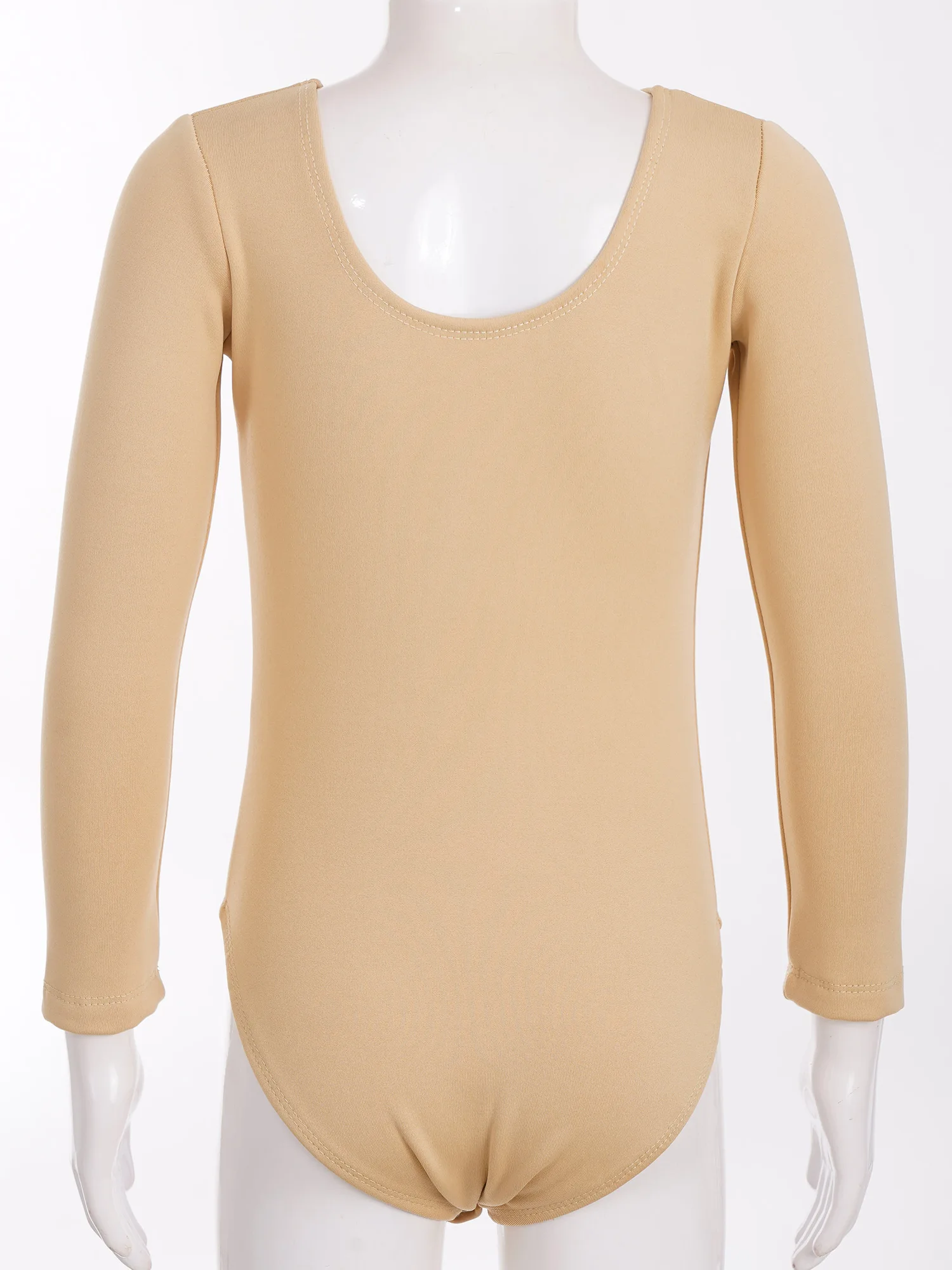 Teen Girls Fleece Lined Gymnastics Warm-up Leotard Long Sleeve Solid Ballet Dance Bodysuit Skating Dancing Class Yoga Costume 3