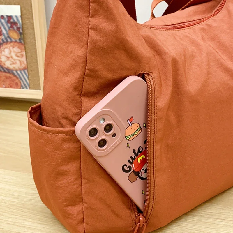 2026 New Trendy Women's Nylon Shoulder Bag Large Capacity Lightweight Crossbody Bags for Women Casual Travel Tote Simple Handbag