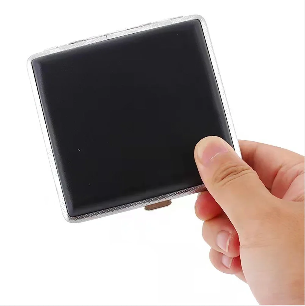 20 Sticks Gift Leather Cigarette Box Cigarette Lady Storage Cover Holder Cigar Case Metal Leather Smoking Accessories For Men's