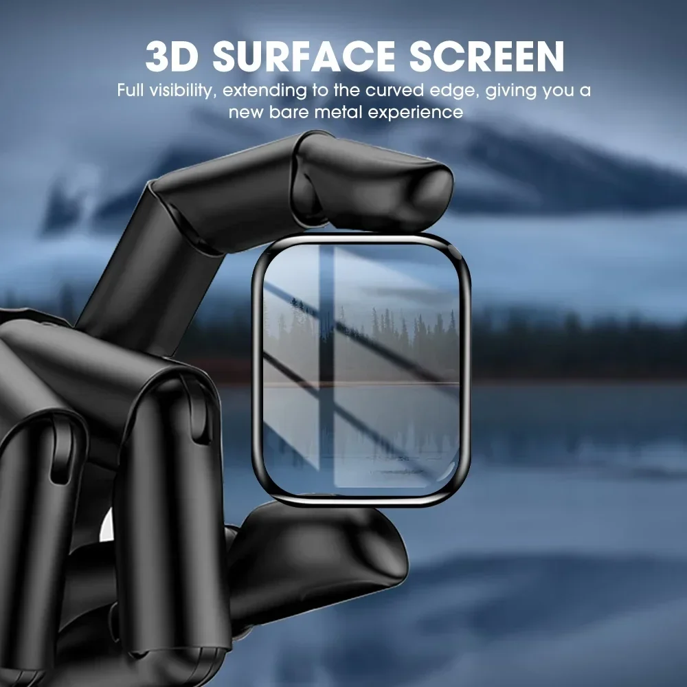 Premium 9D Curved Screen Protector Film for Smartwatches - Full Coverage, Pack of 1-4