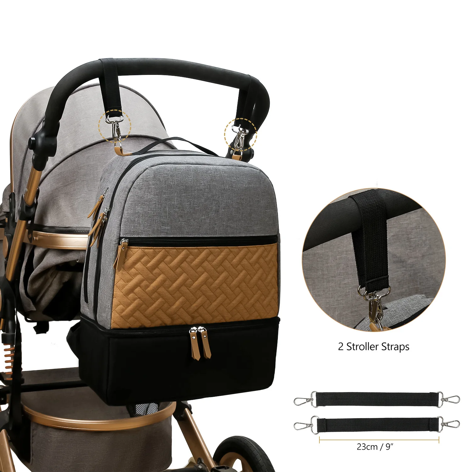 Baby Bag  Diaper Bag Backpack Baby Bottle Bag for Parents Stylish Baby Bag OrganizerSophisticated and Spacious Backpack - 5
