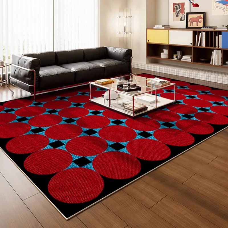 Dopamine Living Room Carpet Large Area Color Plaid Bedroom Bedside Floor Mat Simple Home Decoration Sofa Soft Rug Ковер Tapis 러그