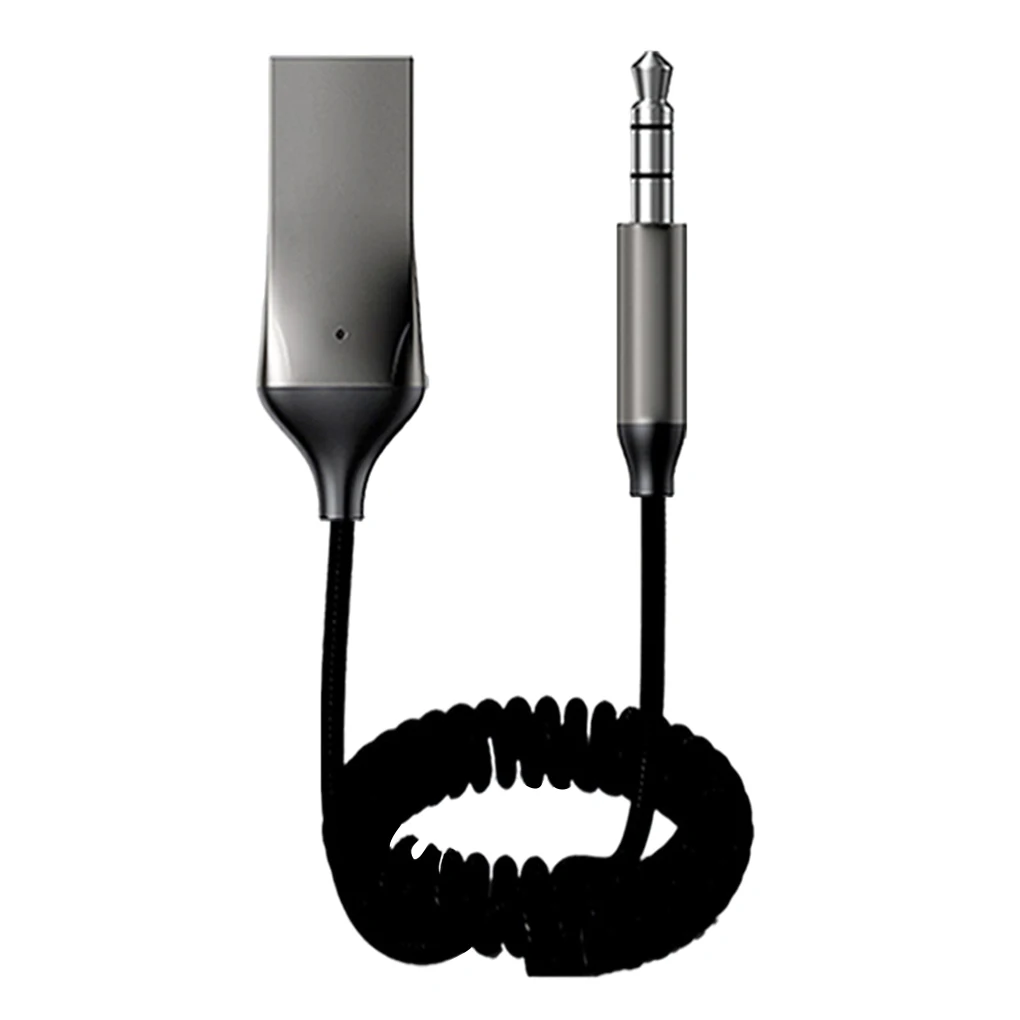 Car Bluetooth-compatible Receiver Dongle with Elastic Cable Handsfree Call Audio Adapter Music Streaming Device Sound Supplies |