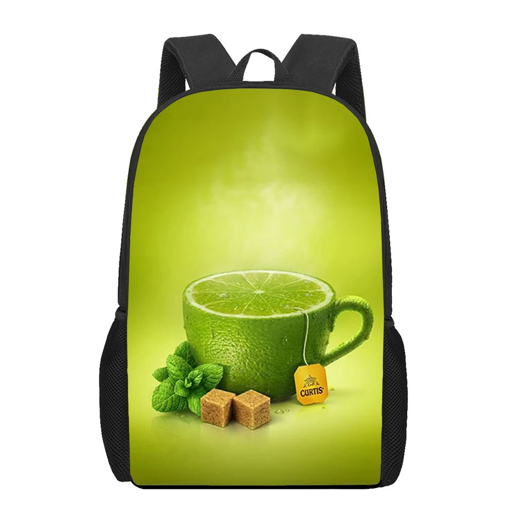 Cartoon Fresh cute Fruit 3D Print School Bag Set for Teenager Girls Primary Kids Backpack Book Bags Children Bookbag Satchel