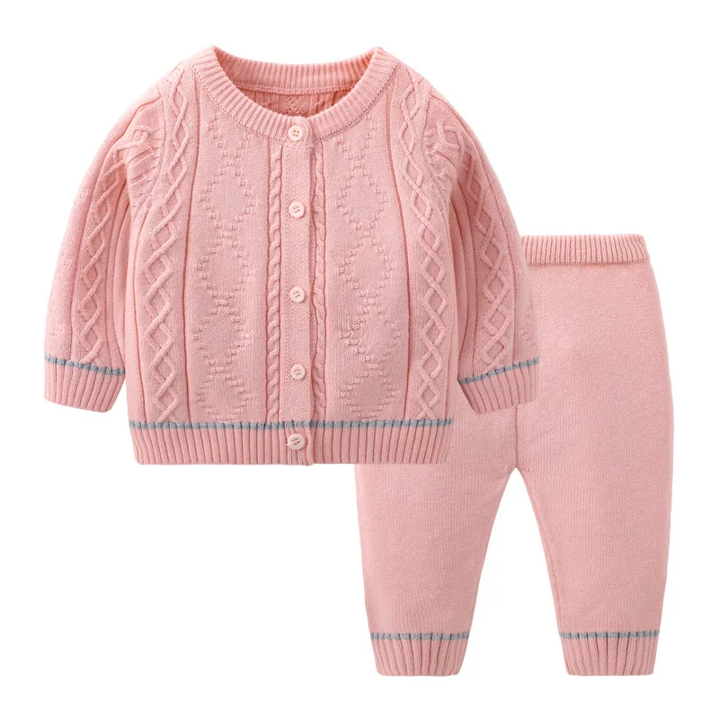 

Baby winter Clothes Sets for Boys Girls Knitted suit 0-2year Toddler Kids Clothes Baby Unsiex Outfits