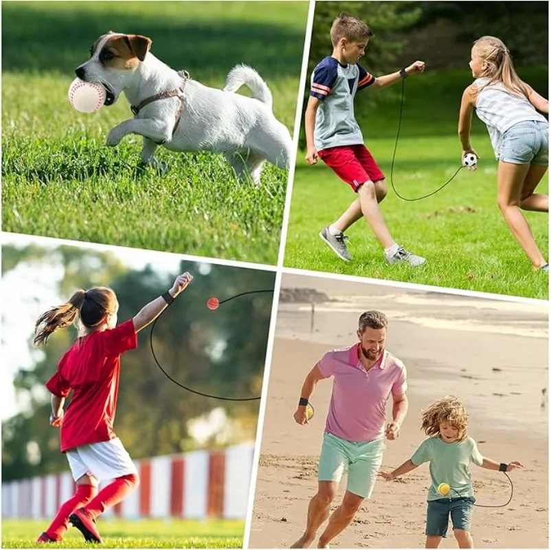 Elastic Hand Swing Ball Wrist Strap PU Elastic Ball Outdoor Exercise Fitness Hand Swing Children's Rope Toy