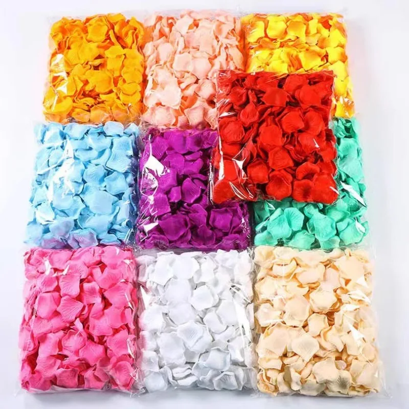 100Pcs-Artificial-Fake-Rose-Petals-Colorful-Red-White-Gold-Roses-Petal