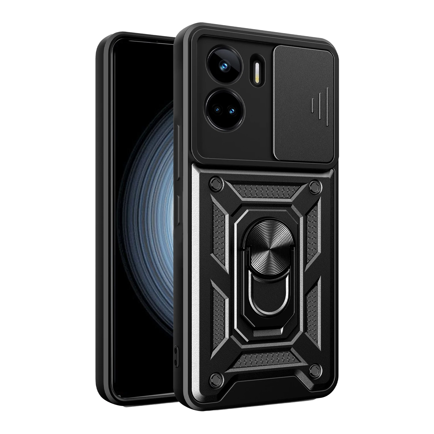 Honor 90 Lite 70 50 SE Play30 6C Plus용 충격 방지 아머 마그네틱 케이스, 5G Magic4 Lite 슬라이드 카메라 보호 커버