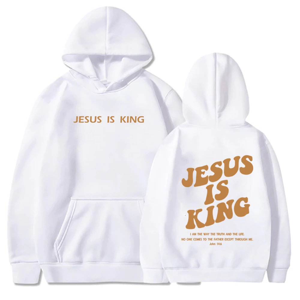 Jesus Is King Hoodie Christian Faith Sweatshirt Jesus Saves Man