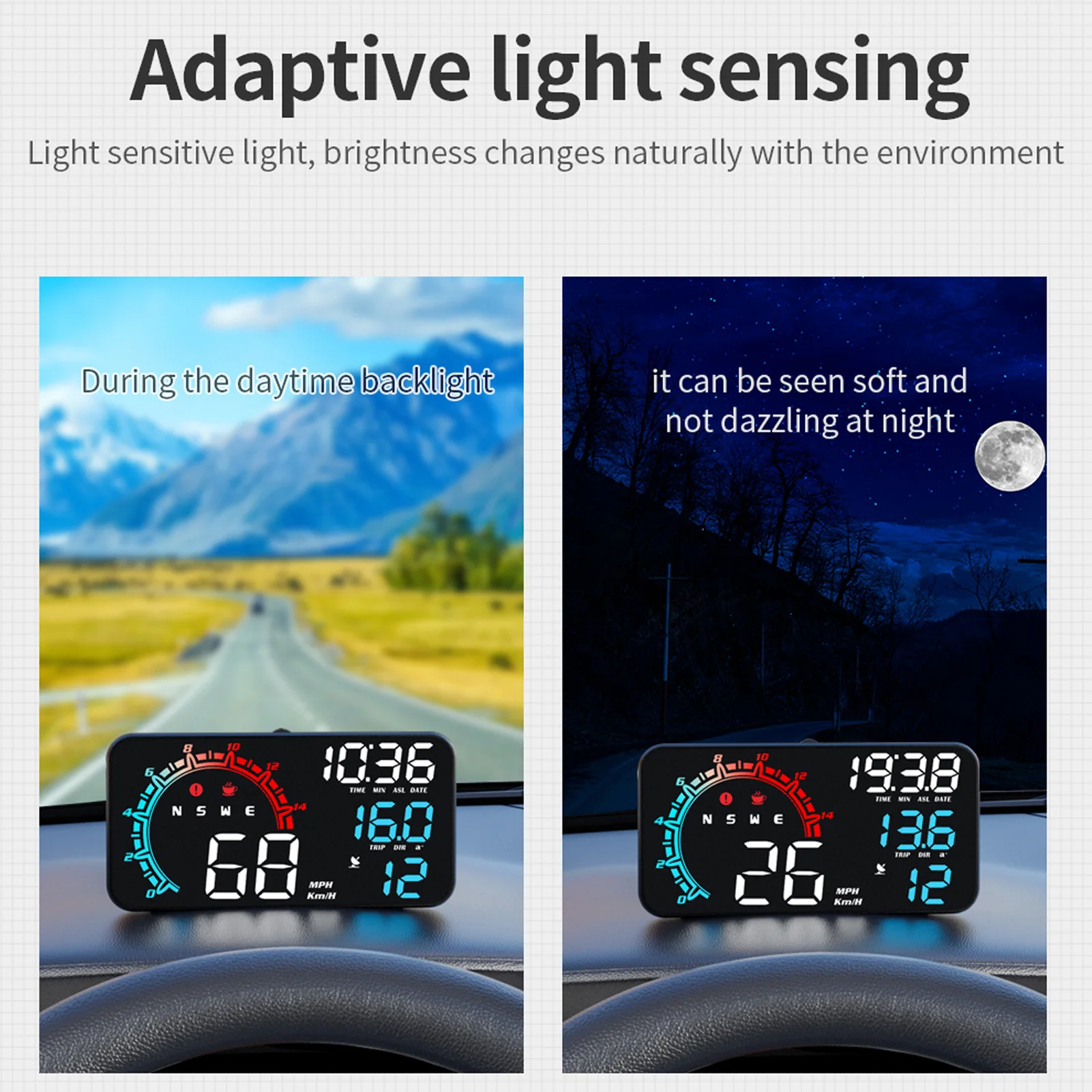 GPS ӵ HUD ÷, GPS ӵ, ӵ 溸,  Ƿ ˸, ߰ HD ÷,  