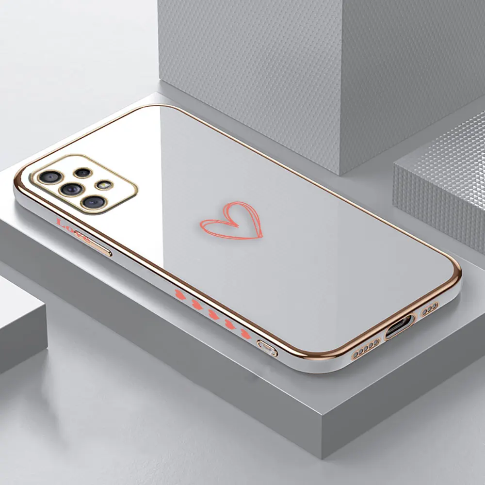 thumbnail image 1 of Smooth E-TPU Phone Case For Samsung Galaxy A73 A72 A71 A54 A53 A52 A51 A33 A32 A13 A12 A34 A14 5G Case Shell Simple Luxury Love, 1 of 5