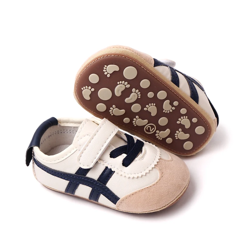 Baby Unisex Sneaker Soft PU and Anti-slip TPR Baby Spring and Autumn Prewalking Shoes Toddler 3 to 6 Month First Step Shoes 2023 4