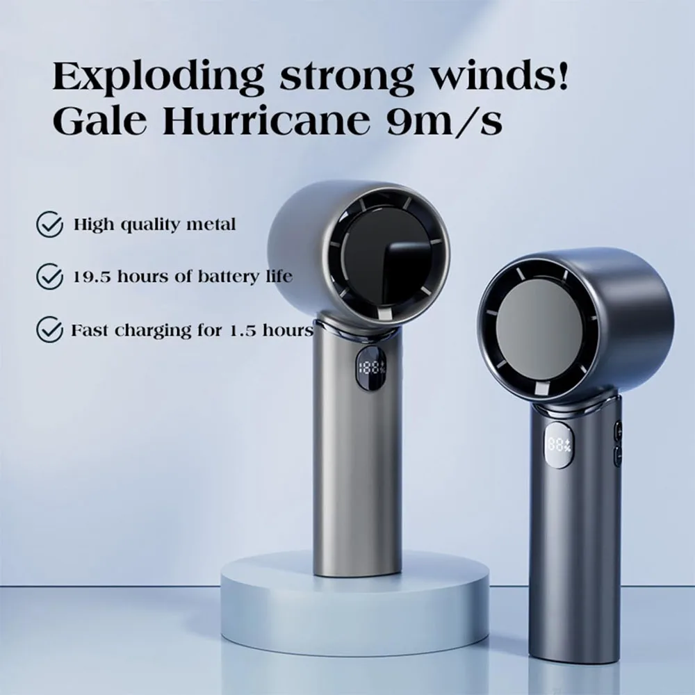 5200mah Electric Ice Compress Handheld Fan High Speed Cooling