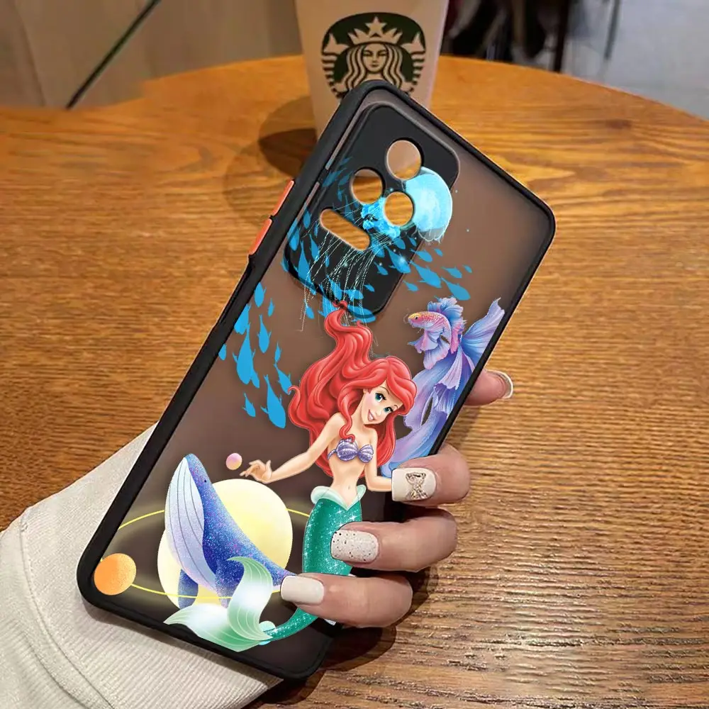 thumbnail image 1 of Funda mate para Redmi A1 K50 K40 GAMING K30 K20 10X 10C 10 9C 9T 9A 9 8 7 PRO 4G 5G Funda Coque Shell Anime princesa sirena, 1 of 5