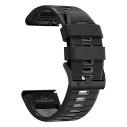 Premium Silicone Quickfit Watch Strap - Versatile 26mm/22mm Band - Epix Pro Gen 2 47MM (Black grey)