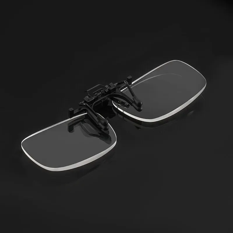 Rimless Clip-On Magnifier Reading Glasses with Protective Case