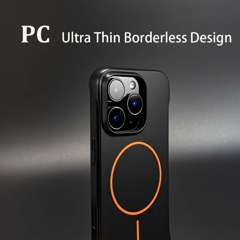 Frameless Magnetic Phone Case with Heat Dissipation & Wireless Charging Compatibility