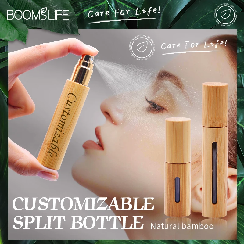 1pc 5ml 10ml Bamboo Wood Bottle Perfume Spray Refillable Bottles Travel Empty Container Makeup Water Atomizer Bottle for Girls wood grain humidifier 300ml usb aroma diffuser atomizer usb household humidifier hydrating instrument desktop humidifier