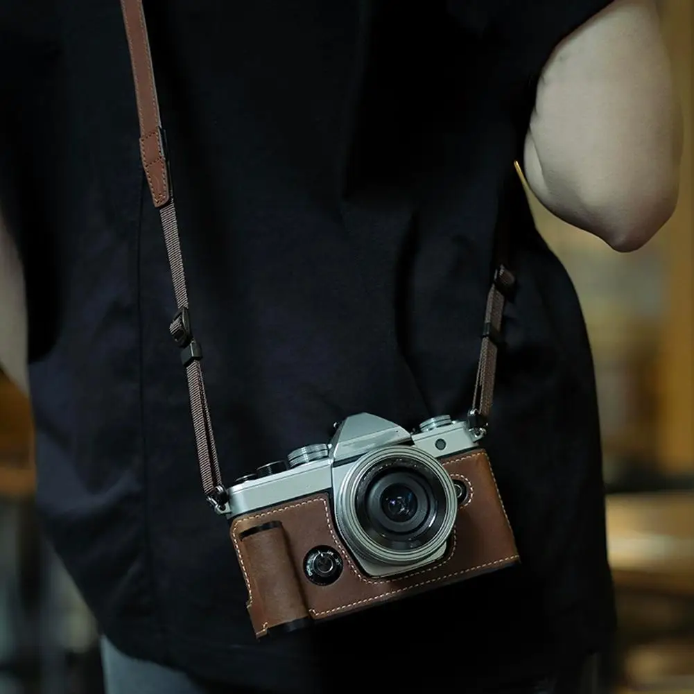 Pour Olympus OM-3 Poignée Housse En Cuir Sac Appareil Photo Protecteur