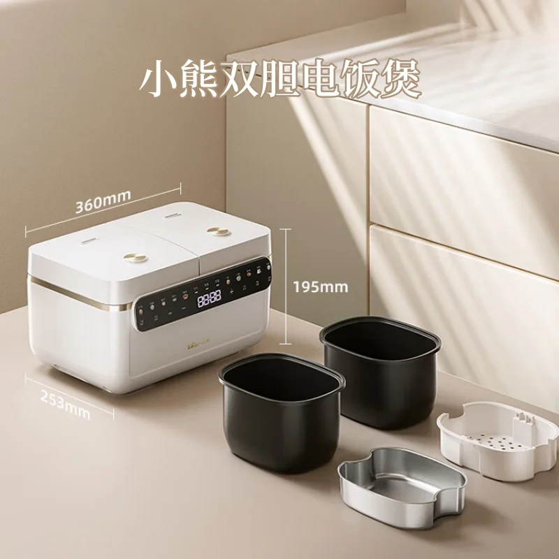 Double-gallbladder Rice Cooker Intelligent Reservation Rice Cooker Multi-functional Sub-control Soup Stewing Rice Cooking 220V 6