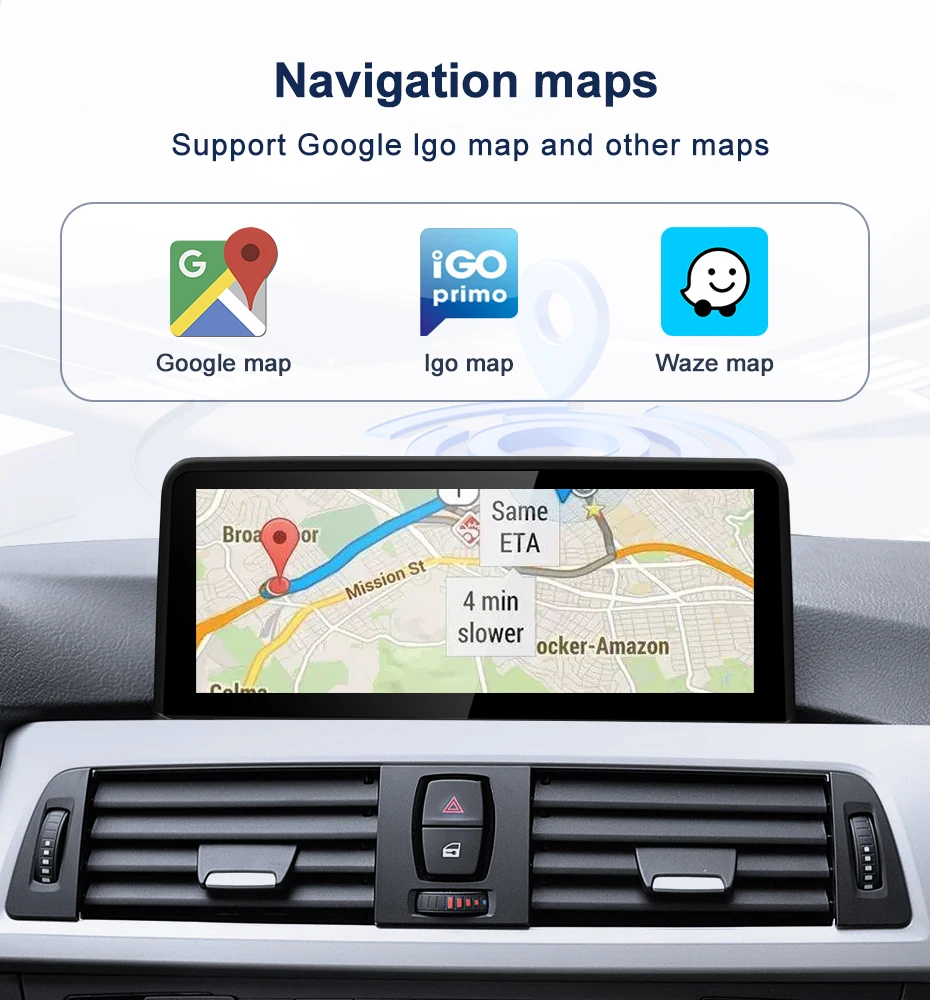 New ID6 ID7 ID8 UI Android System Wireless Carplay AUTO For BMW 1/3/4 Series F20