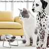 15° Tilted Cat Bowl, Elevated Cat Bowls - for Small Cats/Dogs,Indoor Stainless Steel Anti-Vomiting Pet Bowls,Spine Friendly 6
