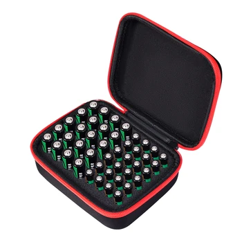 Scatola Portabatterie Portatile, Organizzatore Rigido per 44 Batterie AA e AAA, Custodia Impermeabile e Antiurto per Casa, Viaggi ed Elettronica
