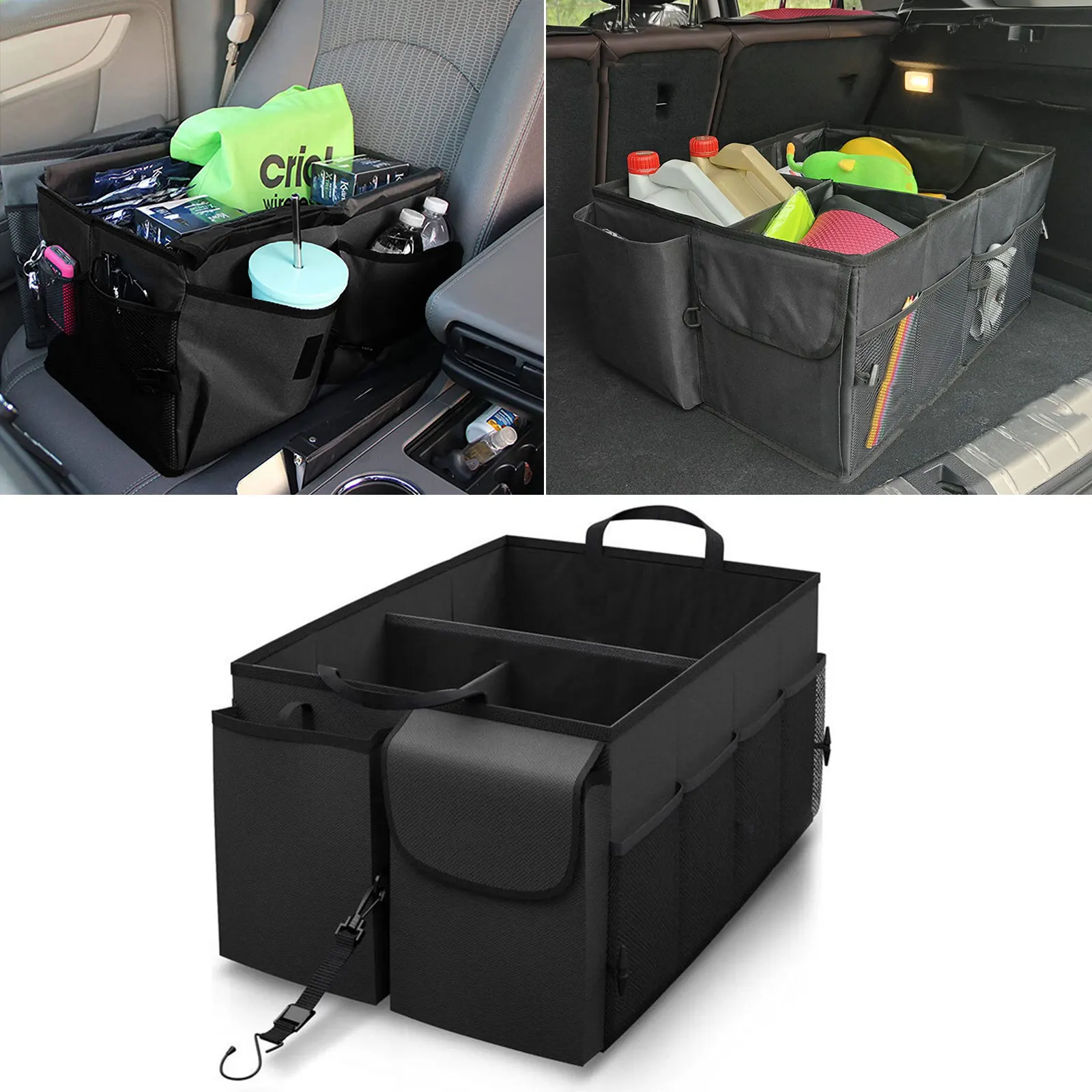 

Car Trunk Organizer Automotive SUV Car Organizer for Storage Adjustable Straps Foldable luggage organizer Car Truck Accessories