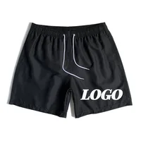 Custom LOGO Summer Men's Shorts with Lining Sport Casual Fitness Breathable Training Drawstring 14 Colors Loose Male Beach Pants 1