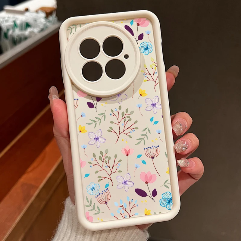 Luxury Floral Print Shockproof Silicone Phone Case with Bumper Protection