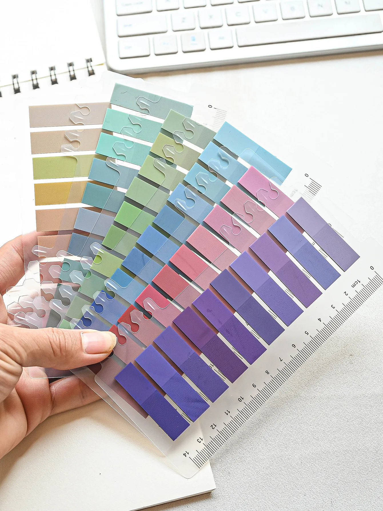 Colorful Transparent Index Memo Pads - Self-Adhesive Sticky Notes for Office & School Use (200 Sheets)