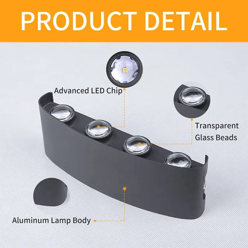 LED Outdoor Waterproof Wall Lamp Spotlight Modern Minimalist Courtyard Villa Hotel Corridor Balcony Indoor And Outdoor Wall Lamp
