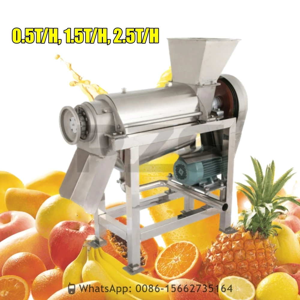 0.5 T/H 1.5 T/H 2.5 T/H 상업용 자동 과일 오렌지 과즙 기계 산업용 콜드 프레스 망고 주스 추출기 