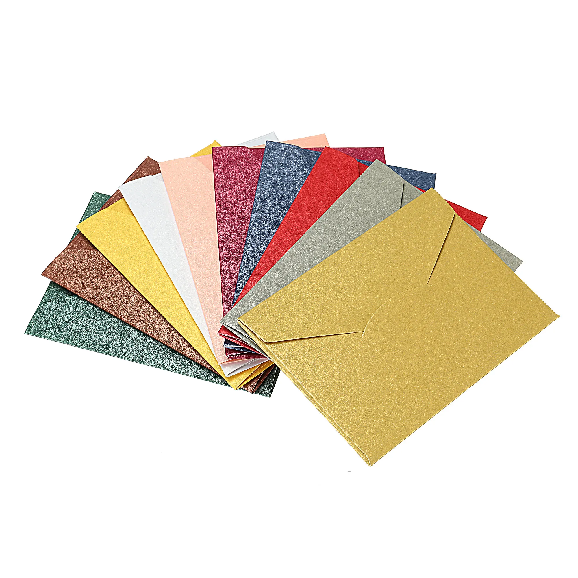 50Pcs V Flap Envelopes Pearl-coated Paper Western Envelope for Wedding Party Invitation Greeting Cards Gift Business Envelopes