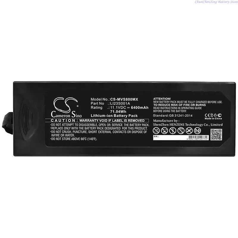 Bateria Paciente do Monitor de Cameron Sino 4400mah 6400mah para Mindray Wato Ex50 Ex60 Ex60 Ex-65 Ex65 Pm8000 Pm7000 - Image 3