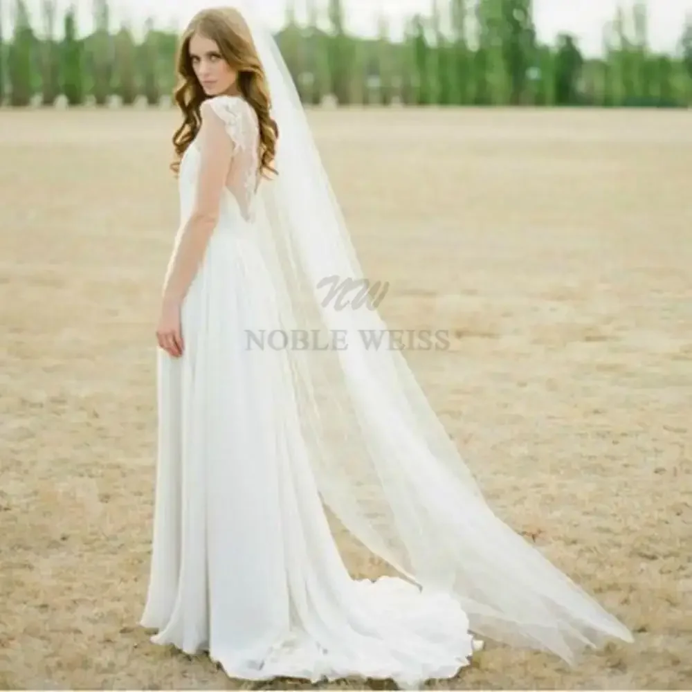 Bridal Veil Long Tulle One Layer With Comb Wedding Accessories Customized
