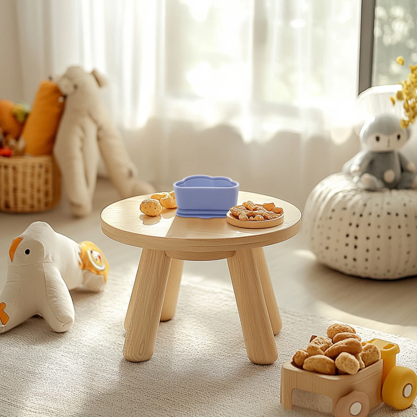 Description Picture 5 of item1PCS BPA Free Kids Silicone Food Storage Box Cartoon Baby Snack Box Portable Snacks Container With Lid Children's Tableware