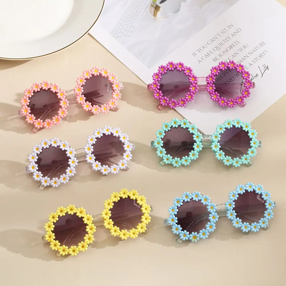 Fashion Kids Round Flower Sunglasses Cute Children Daisy Sunglasses