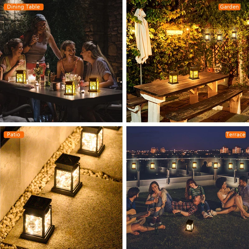 Garden Solar Palace Lantern Led Light Lawn Landscape Hanging Atmosphere Candle Lamp Floor Outdoor Solar Garden Decor Lighting 6