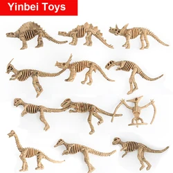 Esqueleto de fósil de dinosaurio, figuras variadas de Dino Bones para juego de ciencia, Dino Sand Dig, decoraciones de recuerdo de fiesta y relleno de medias
