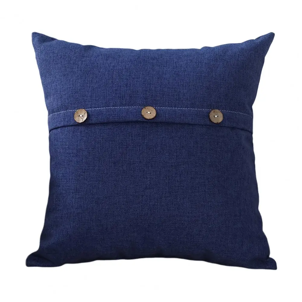 

Easy Access Pillow Cover Vintage Button Decor Throw Pillow Covers Farmhouse Style Cushion Case for Modern Home Décor Button